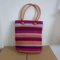 Delphine Nardin PARISのカラフルストライプトートバッグ