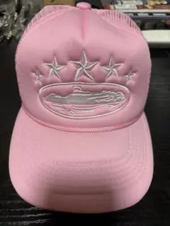 corteiz メッシュキャップ　ノーブランド ピンクUK centralcee