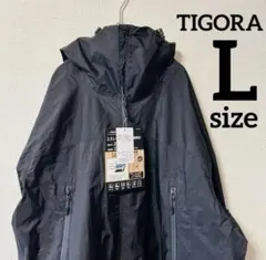 ■新品■　ティゴラ TIGORA レインポンチョ　メンズL　レインジャケット　黒のサムネイル