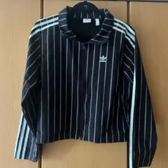 adidas ストライプ ジップアップジャケット