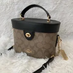 未使用級 コーチ ショルダーバック ケイ ターンロック 2WAYシグネチャー