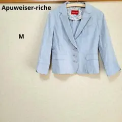 Apuweiser-riche テーラードジャケット 七分袖 リボン 金ボタン