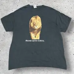 GILDANライオンTシャツ アニマル XL ストリート 古着 オーバーサイズ