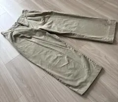 ベージュ ワイドパンツ 無印良品　大きいサイズ