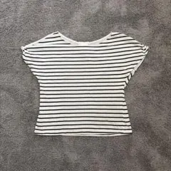 JUSGLITTY ボーダー　バックリボン付き半袖Tシャツのサムネイル