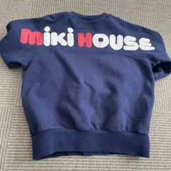 ミキハウス　バックロゴ　トレーナー　パーカー　100cm ネイビー