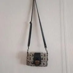 MONO COMME CA ショルダーバッグ グレー/ブラック