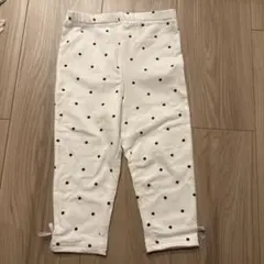 タグ付き！petit main ドット柄レギンス 80cm