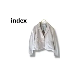 【インデックス】カジュアルジャケット　綿　アイボリー　M