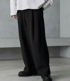 MONO-MART TRストレッチタックワイドスラックスパンツ バギースラックス