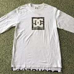 DC SHOECOUSA 長袖Tシャツ ホワイト カモフラロゴ
