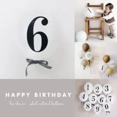 6month 半年 ナチュラルバルーンセット　ハーフバースデー　HALF ６歳