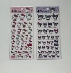 4サイズステッカー　キティ　クロミ　ギャル　ヒョウ柄　2枚セット