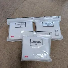 未開封　UNIQLO　メンズ ドライタンクトップ Lサイズ ホワイト 3枚セット