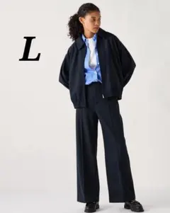 UNIQLO ユニクロ　ブラッシュドジャージーワイドパンツ　Lサイズ