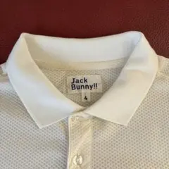 Jack Bunny 半袖ポロシャツ アイボリーホワイト サイズ4/M