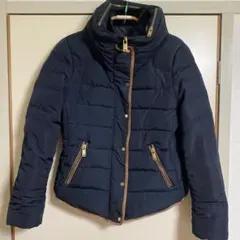 ZARA BASICネイビー キルティングダウンジャケット