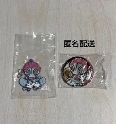 鬼滅の刃　キャラばんちょうこうラバーマスコット　ぴたでふぉめ缶バッジ　猗窩座