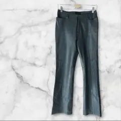 Cizenne シゼンヌ 本革 ラムレザーパンツ 9号 M グレー 日本製
