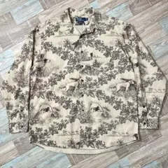 イ*ロ様 90s ラルフローレン MARLOWE 柄シャツ ハンティング 犬柄