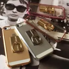 ❤️おしゃれバンカーリングつき❤️TPUメッキiPhoneケース！