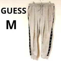 SALE✨GUESS【M】ゲス　グレー ジョガーパンツ　サイドライン　ロゴ