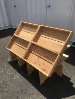 ハンドメイドイベントに使える什器　陳列棚　アンティーク　ヴィンテージ　蚤の市 送料込み] マルシェなどに☺︎2種類飾れるアンティーク風トランク型