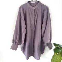 chocol raffine くすみパープル長袖シャツ