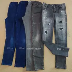 ダメージ加工 ジーパンセット 5点
