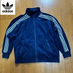 【美品】adidas ジャケット ジャージ ブルゾン　ネイビー