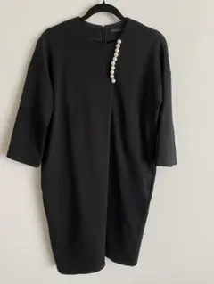 YOKO CHAN ブラック 七分袖 ワンピース