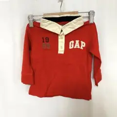 GAP ベビー 長袖ポロシャツ 90cm 赤 18-24ヶ月 男の子 女の子