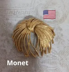 ☆Monet ゴールドカラー ブローチのサムネイル