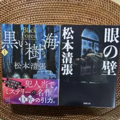 松本清張 黒い海 眼の壁 2冊セット