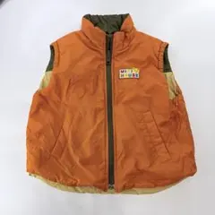 MIKI HOUSE ミキハウス リバーシブルベスト90 橙