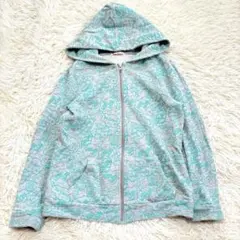 y8582 良品✨レピピアルマリオ 総柄ジップアップパーカー アメカジ プリント