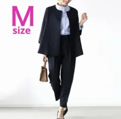 【残り2点】 パンツスーツ　ジャケット　ネイビー　フォーマル　セレモニースーツ