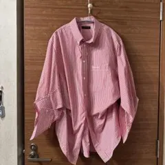 BALENCIAGA 赤白ストライプ 長袖シャツのサムネイル