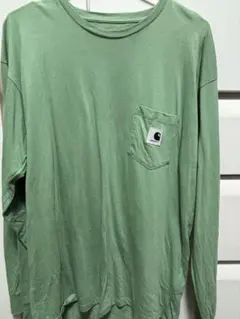 Carhartt グリーン ロングスリーブ Tシャツ　ロンT