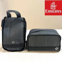 エミレーツ航空ビジネスクラスBVLGARIブルガリアメニティポーチ2セット