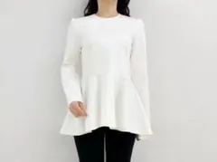mare マレ Basic Peplum Blouse 撥水ぺプラムブラウス 白 - メルカリ