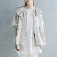 【CrossxLinen】セーラーカラーブラウス