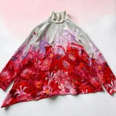 TOKUKO 1er VOL パリ花柄 ハイネックプルオーバーのサムネイル
