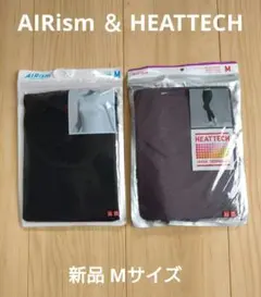 UNIQLO AIRism UネックT＆ヒートテック レギンス 2点セット M