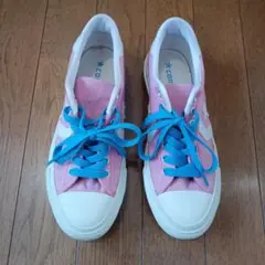 コンバース　レディーススニーカー　23.5cm　シルバーラメ