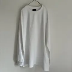 美品✨New Balance ロンT XL相当 ホワイト シンプル 刺繍ロゴ