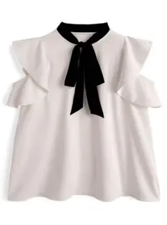 GRL 2Wayラッフルスリーブボウタイブラウス ［jh75］