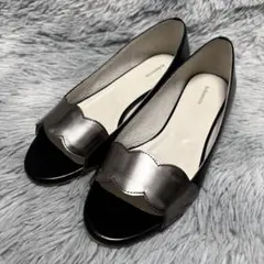 極美品✨Au BANNISTER 24.0オープントゥ フラットシューズのサムネイル
