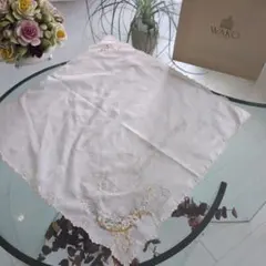 WAKO 銀座和光 刺繍 ハンカチーフ リネン100%のサムネイル