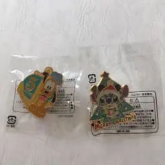 ディズニーシー　ワゴンゲーム景品　ピンズ　プルートとスティッチ２個セット